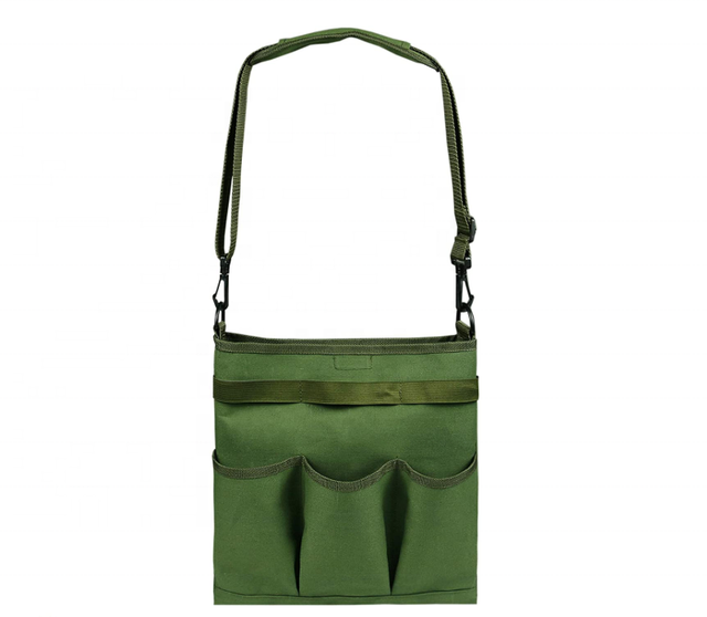 Garden Tool Storage Bag, Crossbody Gardening Tool Bag Organizer with 3 Exterior Pockets