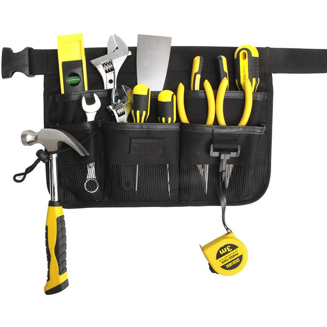Waterproof 600D Oxford Tool Belt Waists Utility Pockets Apron with Adjustable Waist Strap