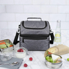 Promotional Food Drink Storage Thermal Bag Two Compartments Insulated Lunch Bag With Adjustable Shoulder Strap