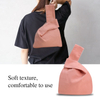 Eco-friendly Cotton Korea Japanese Style Knot Handle Bag Portable Ladies Carry Key Candy Wrist Tote Knot Bag
