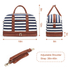 Custom Canvas Weekender Tote Bag for Women Canvas Overnight Weekend Bag Large Travel Bags with Shoes Compartment