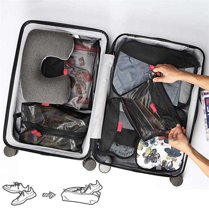 Large Lightweight Waterproof Women Shoe Storage Dust Packaging Bag TPU Mesh Water Resistant Custom Travel Shoe Bag With Zipper
