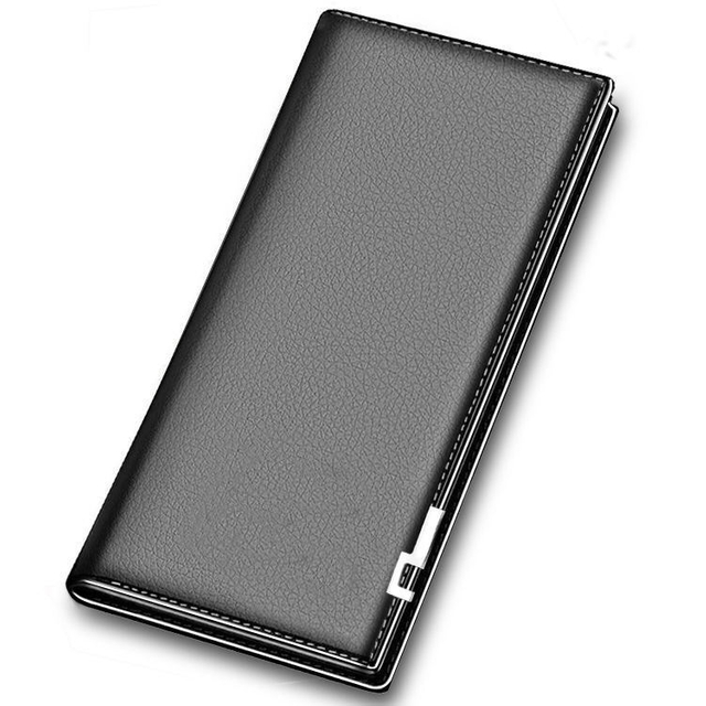 custom minimalist bifold long leather wallet for men rfid blocking card wallet purse
