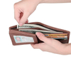 fashion men business card holder leather wallet soft pu leather RFID slim bifold wallet for men