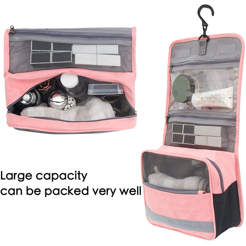 Promotional Travel Hanging Toiletry Bags for Women Waterproof Cosmetic Make Up Bag Organizer for Travel