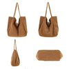 Large Woman Shoulder Bag Work School Bags Custom Soft Corduroy Shopping Tote Bag