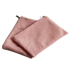 Wholesale Women Pink Cotton Canvas Zippered Small Travel Recycled Organic OEM Gold Custom Cosmetics Bag Pouch Makeup