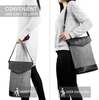 Fashionable PU Leather Cover Nylon Insulated Wine Cooler Bag Carrier with Shoulder Strap