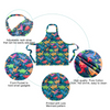 Adjustable Dinosaur Kids Apron with Pocket for Home Cooking Baking Painting