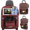 Car Back Seat Organizer Storage Bag with Foldable Table Tray Tablet Holder Tissue Box Auto Back Seat Bag Protector Accessories