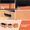 Orange Multifunctional Foldable Storage Holder In The Trunk Of SUV Car Organizer With Multi-compartment