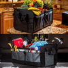 Large Capacity Fold Car Trunk Cover Organizer Box Multi Compartment Bag Travel Drink Car Grocery Organizer