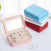Large Capacity Mirror Jewelry Box Armoire Travel Portable Organizer Women Girls Jewelry Box For Earrings