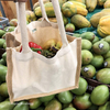 100% Reusable Hemp Grocery Bag Burlap Cotton Canvas Tote Bag Carry Jute Shopping Bags Manufacturer
