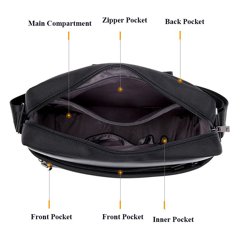 Anti Theft Small Crossbody Shoulder Bag for Men Waterproof Travel Shoulder Purse Lightweight Crossbody Purse