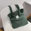 Eco Friendly Corduroy Tote Shopping Bags Unique Girls Women Tote Bag With Shoulder Strap