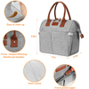 Women & Men Grey Lunch Bag Insulated Lunch Box Cooler Tote Bags Adult Reusable Lunch Boxes for Work School College Travel