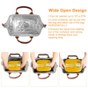 Women & Men Grey Lunch Bag Insulated Lunch Box Cooler Tote Bags Adult Reusable Lunch Boxes for Work School College Travel
