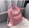 Fashion casual school computer daypack bag custom label teenager girls corduroy backpack pink tote backpack
