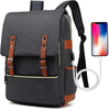 Stylish Anti Theft 16" Laptop Computer Backpack with Usb Charging Port Vintage Backpacks Daypack