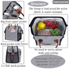 Adult Large Picnic Bag Lunch Box Insulated Lunch Cooler Bag Thermal Lunch Tote with Removable Shoulder Strap for Men