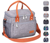 Reusable Insulated Lunch Bag Cooler Tote Bag,Soft Freezable Lunch Box Holder, Durable Portable Leakproof Thermal Lunch Cont