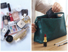Water Resistant Make Up Bag Pu Leather Wholesale Shining Leather Cosmetic Bag Travel Custom Logo