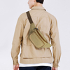 Custom Running Sport Walking Cotton Sling Chest Crossbody Belt Bum Bag Fanny Pack Canvas Waist Bag for Women Men