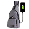 Custom sling chest bag sport crossbody shoulder sling bag backpack with usb charger