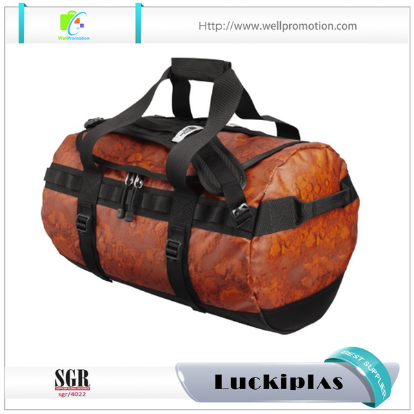 Outdoor custom sport gym bag cylinder ,recycled nylon travel duffel bag