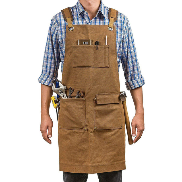 Leather tool apron welding multi-use leather carpenter apron with 3 pockets Cheap Wholesale