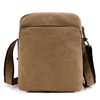 Small mens canvas documents briefcase shoulder bag