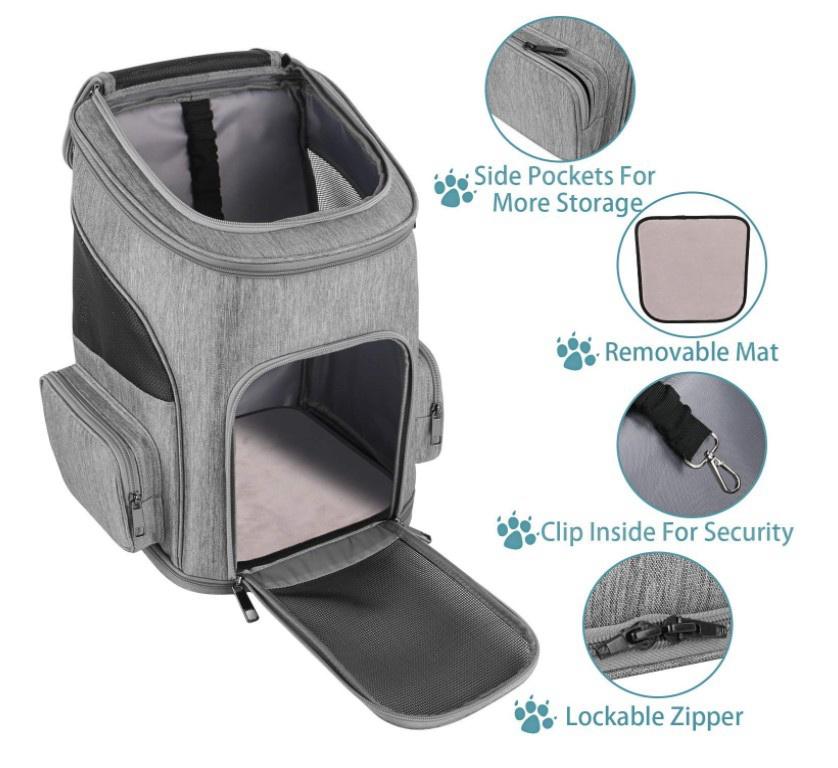 Comfort Cat Backpack Bag Large Pet Carrier Bag Airline Approved Hiking Travel Camping Outdoor Hold Pets Up to 18 Lbs