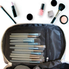 Yellow Checked Women Girls Fashionable Waterproof Makeup Storage Organizer Toiletry Bag Cosmetic Bags With Mesh Pocket