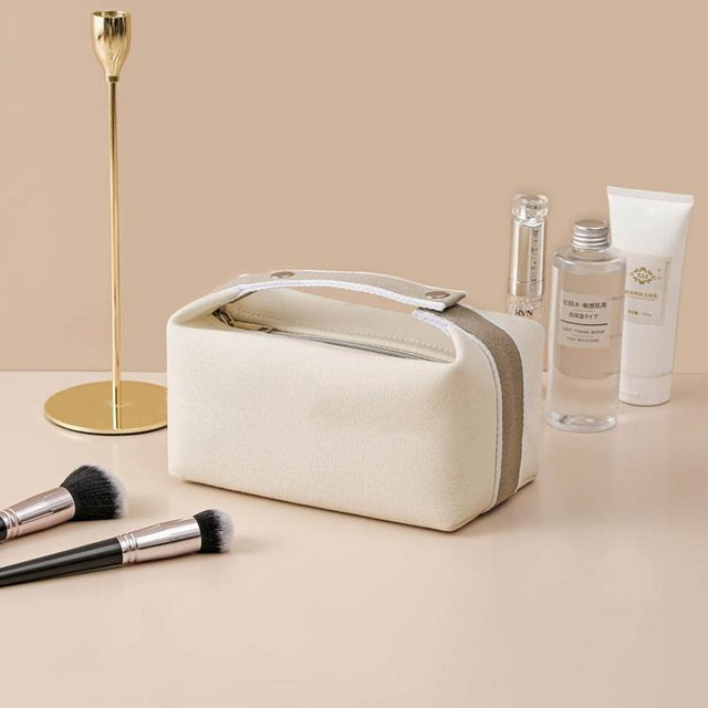 Portable Cosmetics Bag Makeup Cotton Eco Friendly Toiletry Bag Wholesale Custom Logo
