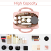 Good Design PU Cosmetic Bag Waterproof Leather Travel Toiletry Bag with Handle Designer Makeup Bag Pouch