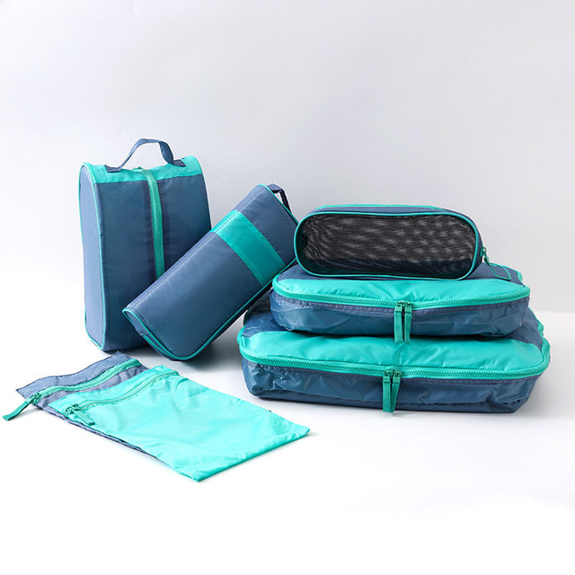 Luggage Organizer Kits Compression Packing Cubes Lightweight 7 Piece Suitcase Packing Cubes for Travel
