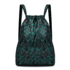 Waterproof Vintage Drawstring Backpacks Women Large Capacity Flower Ethnic Style Waterproof Nylon Rucksack BackpacK