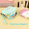 Small Cosmetic Bags Portable Sanitary Napkin Storage Tampons Holder Period Makeup Pouch Bag for Teen Girls