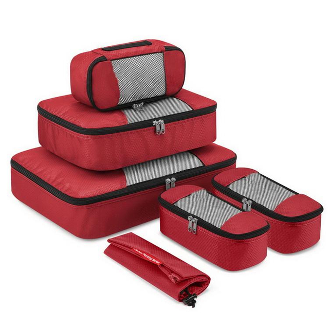 Lightweight Packing Cube Travel Organizer Waterproof Packing Cubes Set 6 Pcs with Laundry Bag