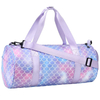 Custom Logo Kids Gym Duffle Bag with Shoe Compartment Lightweight Weekend Travel Bag Shoulder Weekender Overnight Bag for Girls