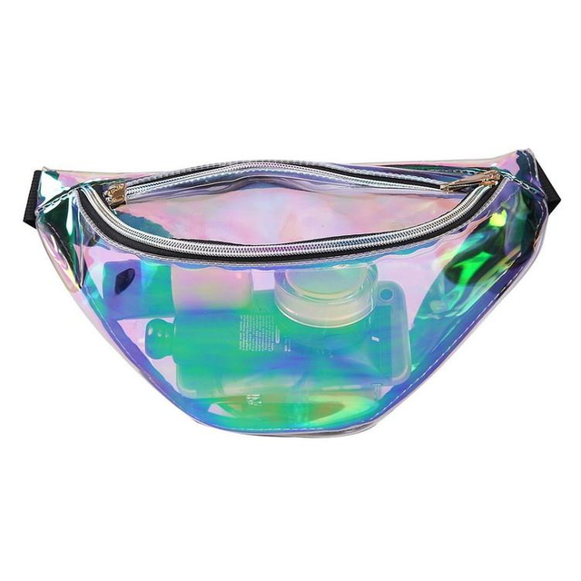Wholesale Transparent Holographic Waist Pack Sport Waterproof Laser Pvc Fanny Pack Bum Bags for Jogging Walking