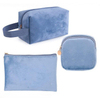 Premium Portable Velvet Women Travel Cosmetic Makeup Pouch Zipper Make Up Organizer Toiletry Storage Bag for Ladies