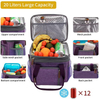 Wholesale Large Capacity 2 Compartment Double Layer Cooler Lunch Bag Custom Logo Compression Cooler Tote Bags