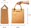Reusable freezable thermal food container durable and leakproof snack bags eco friendly cork lunch bag for women