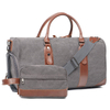 Mens Blank Canvas Weekend Duffle Bag with Shoe Compartment Large Weekender Overnight Bag