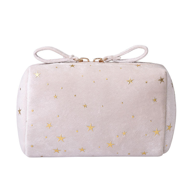 Custom Portable Makeup Bags for Women Girl Small Portable Velvet Cosmetic Pouch Bag