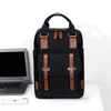 Vintage Black Laptop Backpack for Women Men Recycled PET Travel Backpack School College Computer Bag