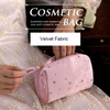 Wholesale Luxury Large Makeup Bag Zipper Pouch Pink Color Travel Cosmetic Bag Pouch for Women And Girls