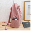 Leisure Teens Student Book Bag Soft Corduroy Mochilas Daypack Travel Bag Pink Backpack School Bags Girl